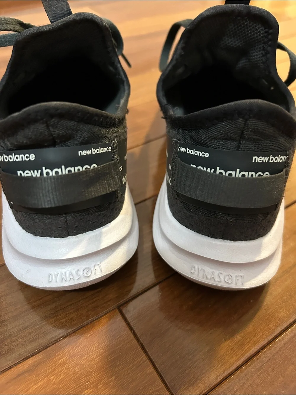 New Balance Women’s Black Knit Lace-Up Sneakers